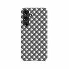 Cross Checkers | Diagonal Plaid Samsung Case Slim for Galaxy S24 Plus