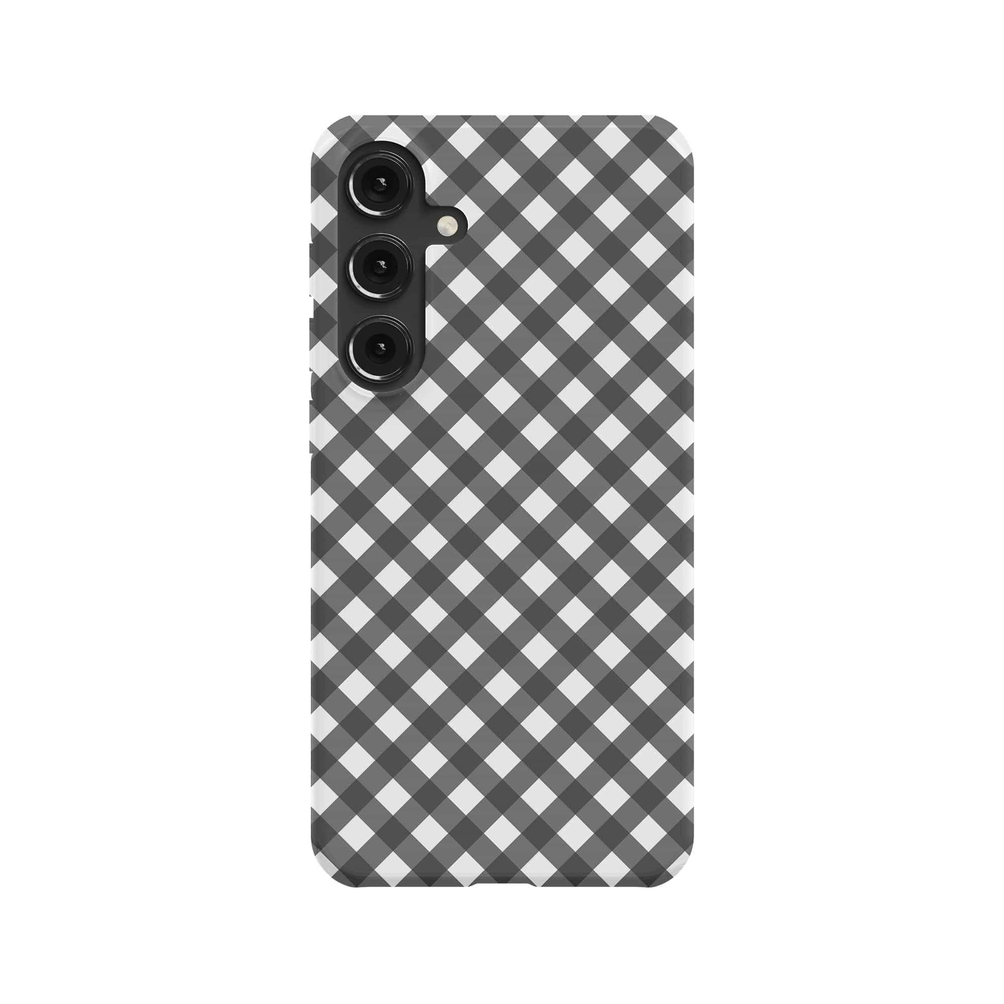 Cross Checkers | Diagonal Plaid Samsung Case Slim for Galaxy S24 Plus