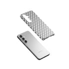 Cross Checkers | Diagonal Plaid Samsung Case Slim for Galaxy S24