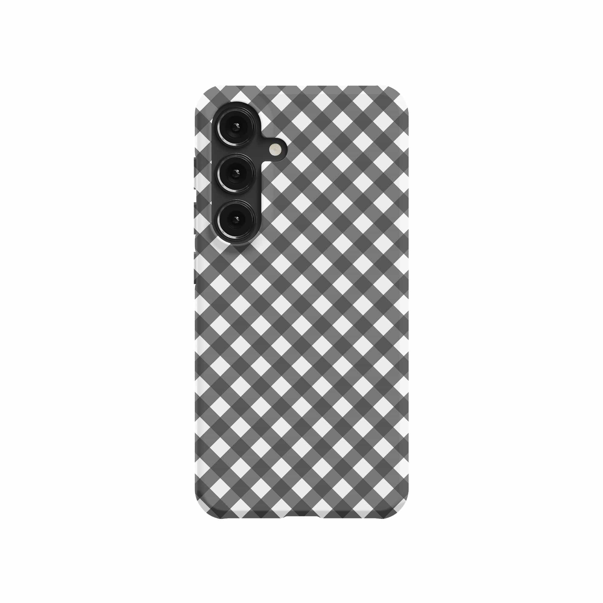 Cross Checkers | Diagonal Plaid Samsung Case Slim for Galaxy S24