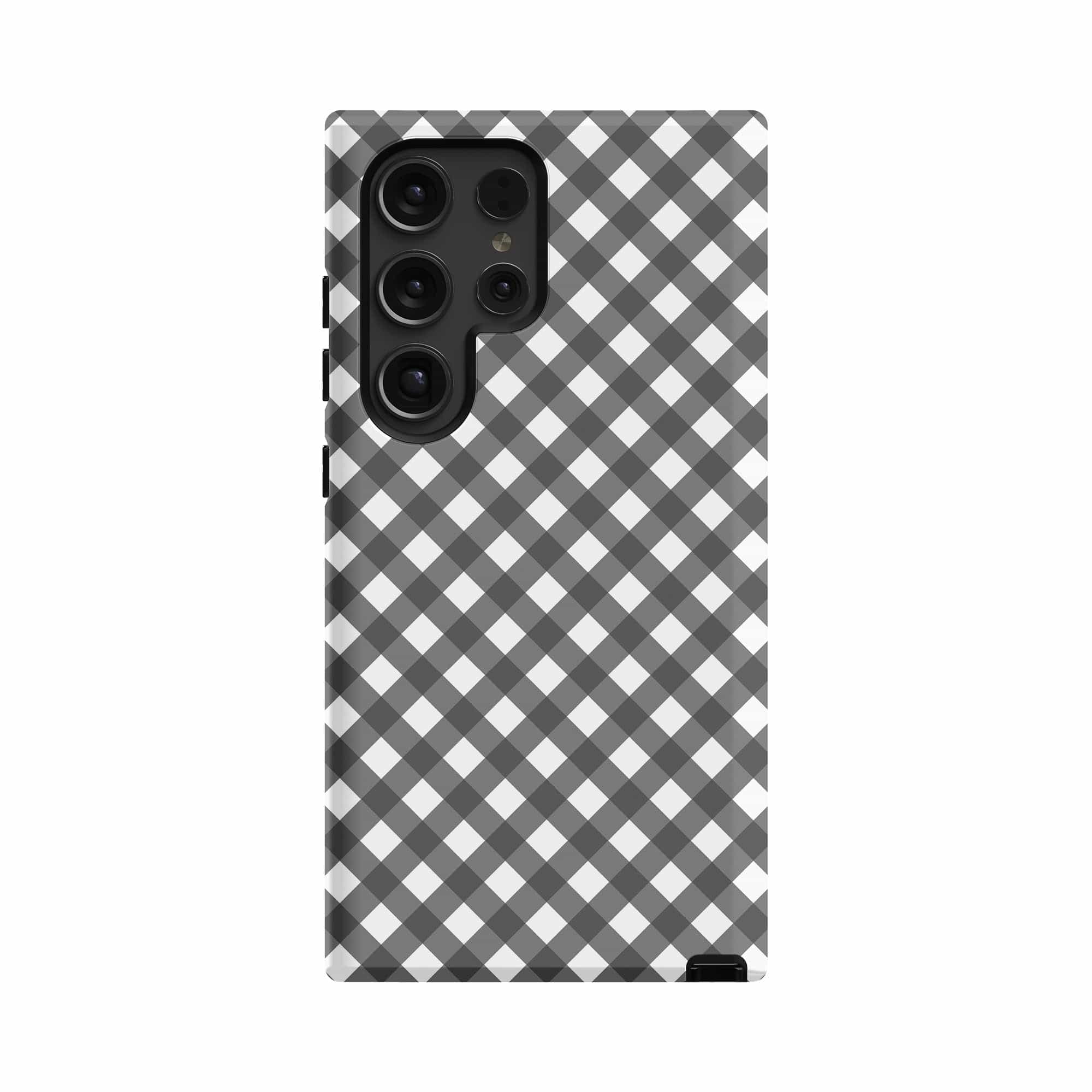 Cross Checkers | Diagonal Plaid Samsung Case Tough for Galaxy S24 Ultra