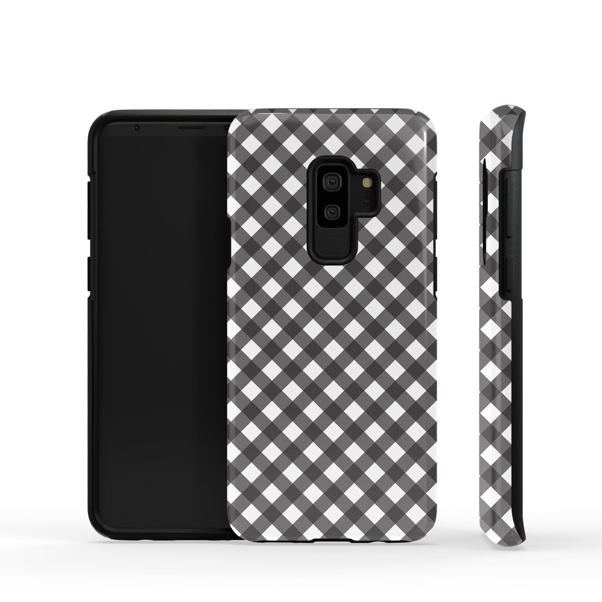 Cross Checkers | Diagonal Plaid Samsung Case Tough for Galaxy S9 Plus 