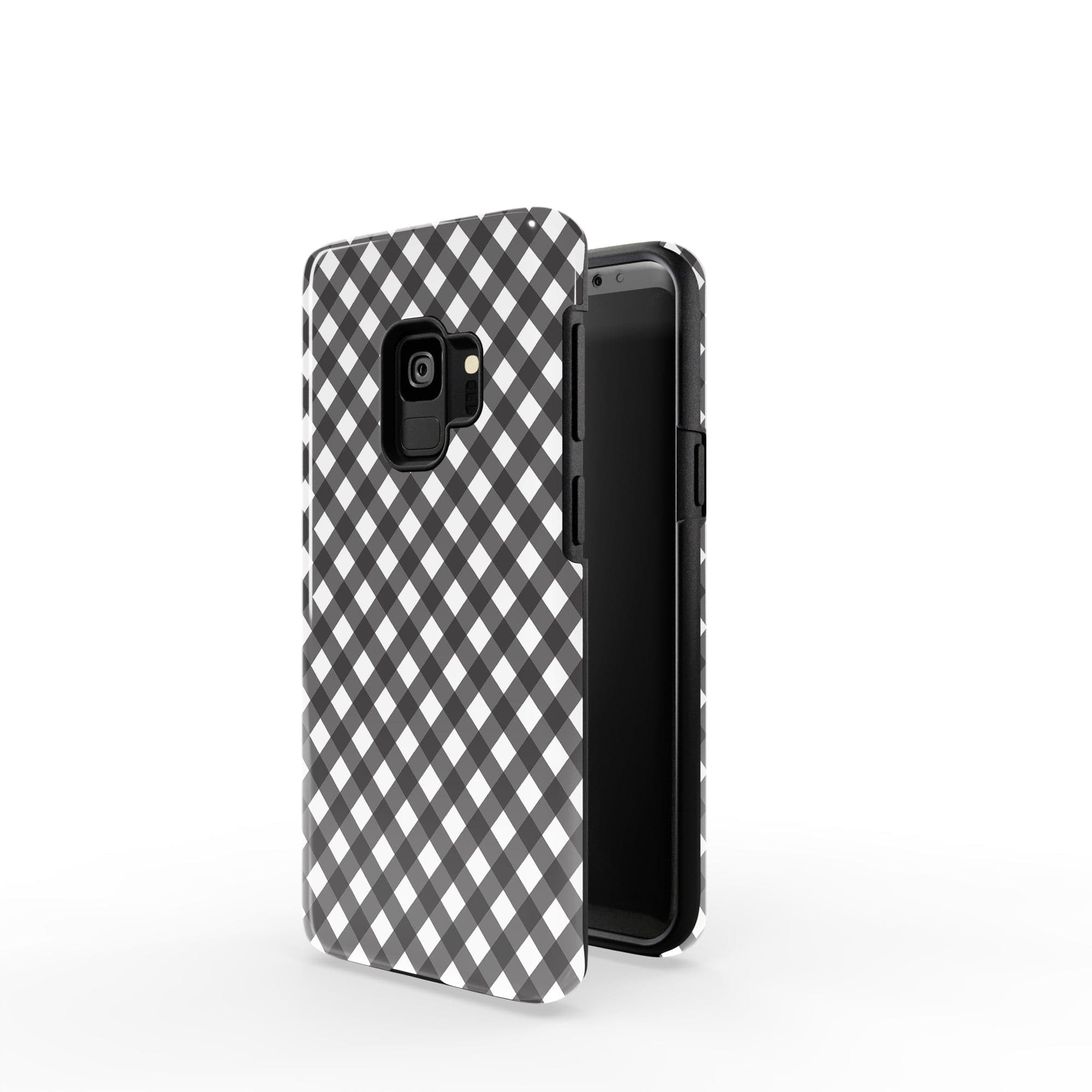 Cross Checkers | Diagonal Plaid Samsung Case Tough for Galaxy S9 