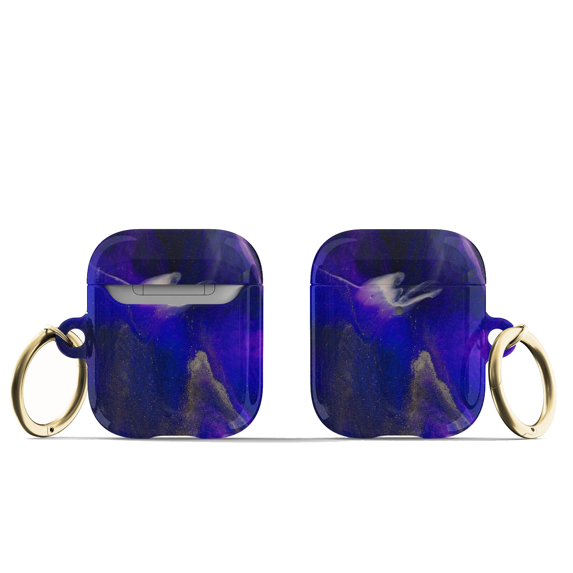 Deep Space | Marble Apple AirPods Case for AirPods 1&2 Gold