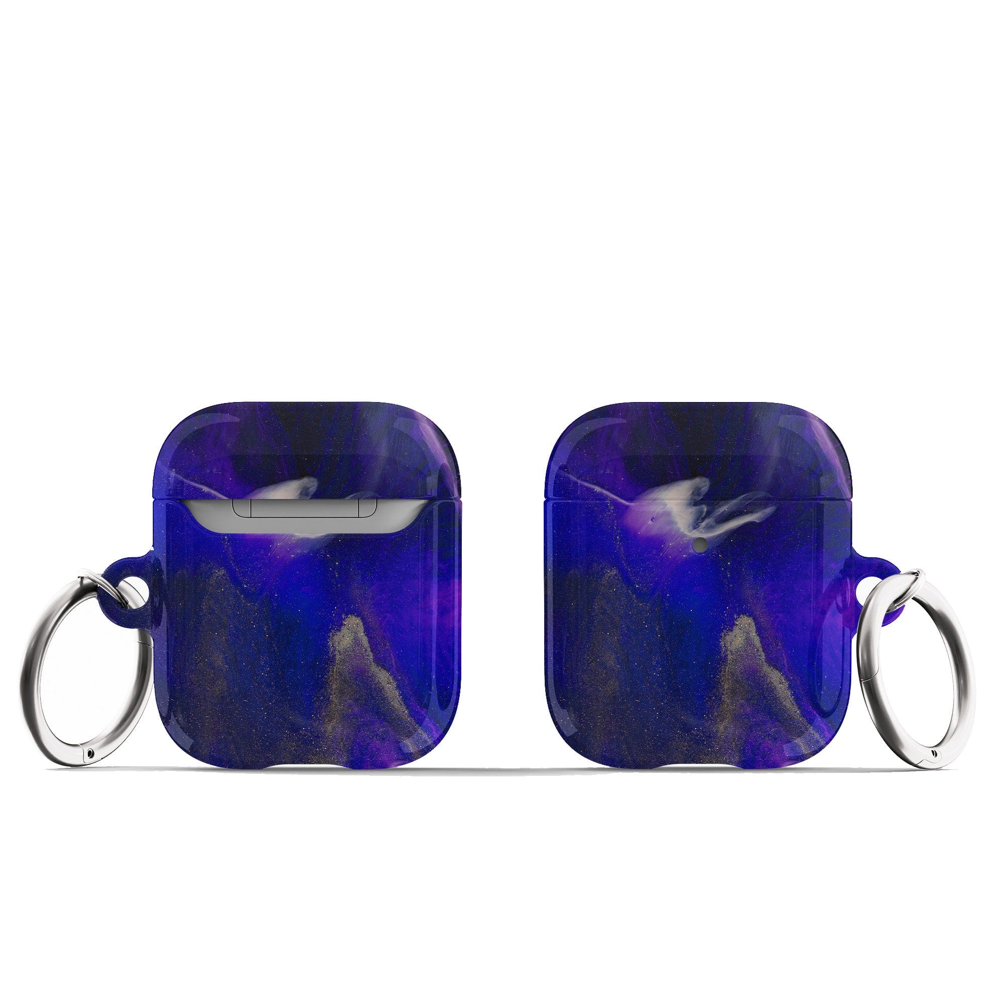 Deep Space | Marble Apple AirPods Case for AirPods 1&2 Silver