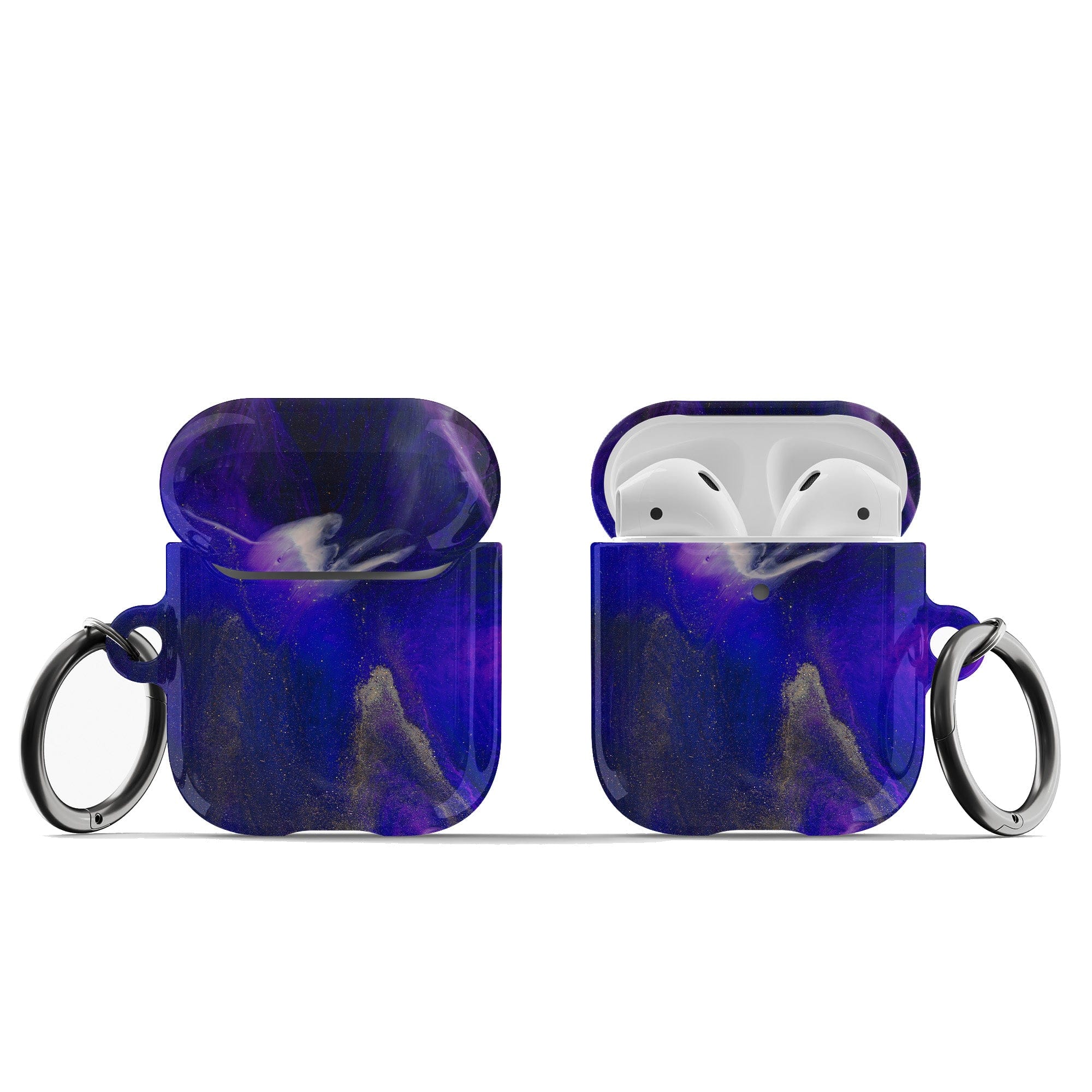 Deep Space | Marble Apple AirPods Case for AirPods 1&2 Black