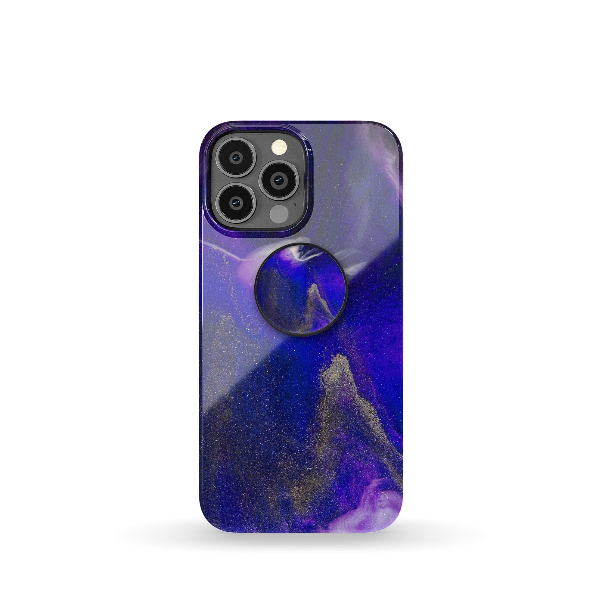 Deep Space | Marble Foldable Phone Grip in Black