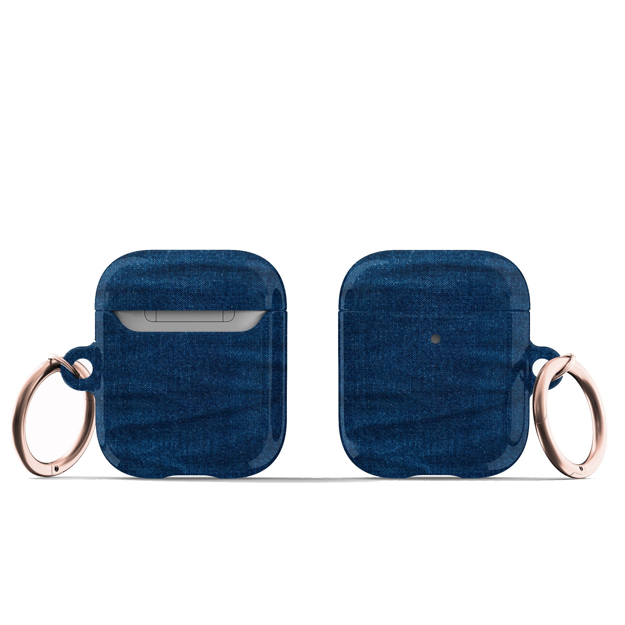 Denim Blues | Blue Jean Pattern Apple AirPods Case for AirPods 1&2 Rose Gold