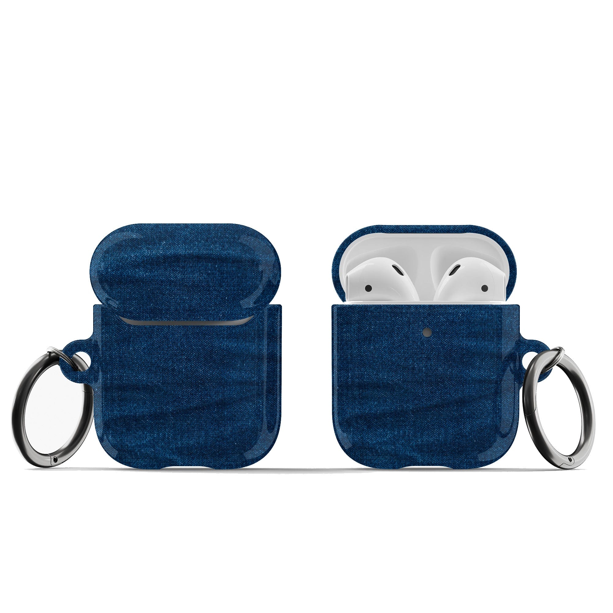 Denim Blues | Blue Jean Pattern Apple AirPods Case for AirPods 1&2 Black