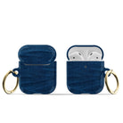 Denim Blues | Blue Jean Pattern Apple AirPods Case for AirPods 1&2 Gold