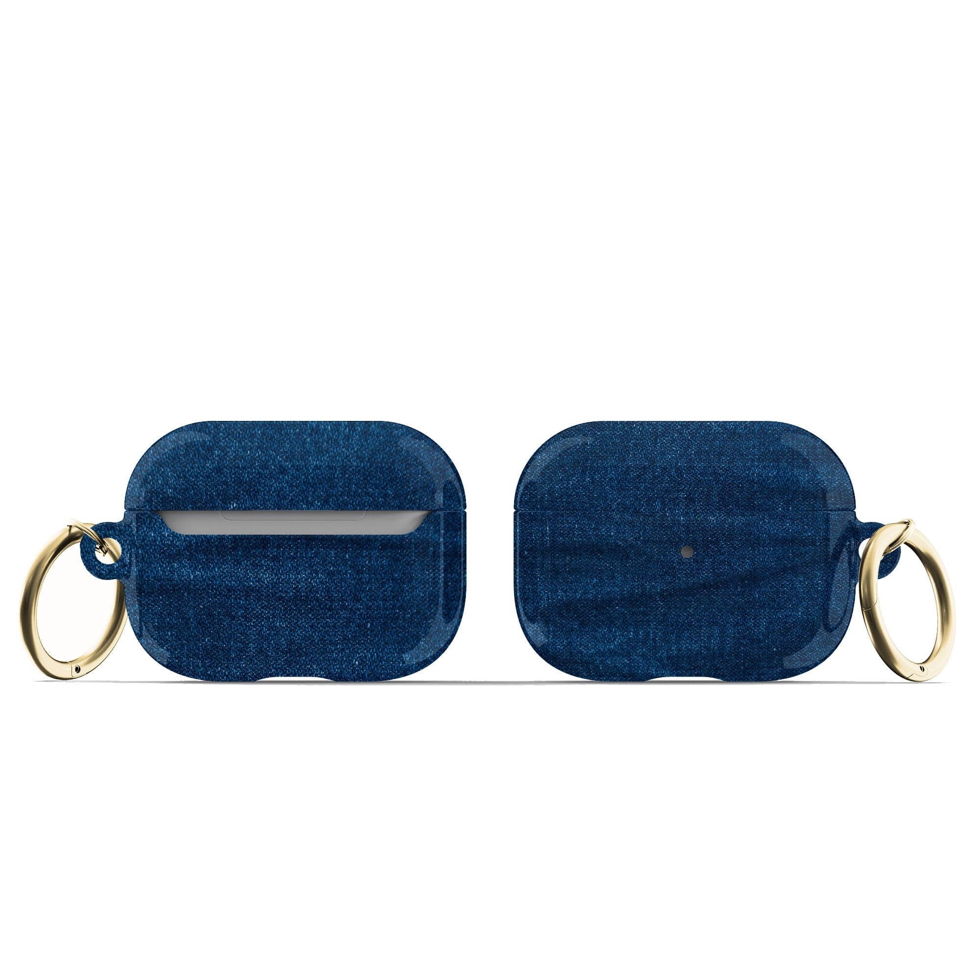 Denim Blues | Blue Jean Pattern Apple AirPods Case for AirPods 3 & AirPods Pro 1&2 Gold