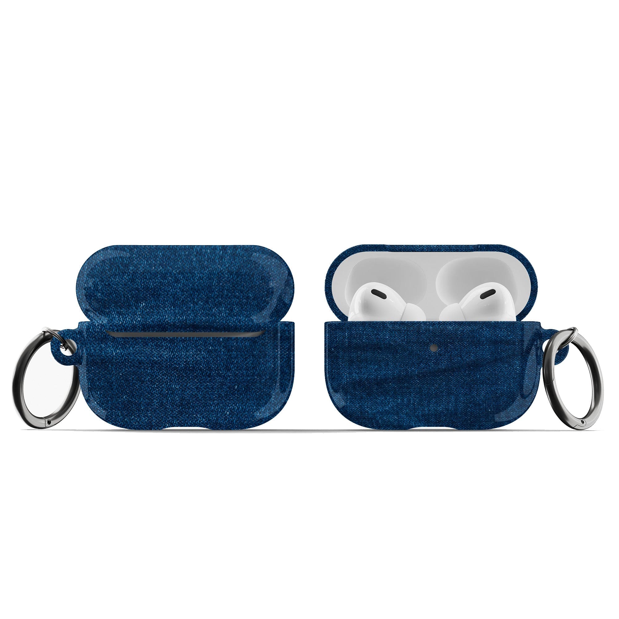 Denim Blues | Blue Jean Pattern Apple AirPods Case for AirPods 3 & AirPods Pro 1&2 Black