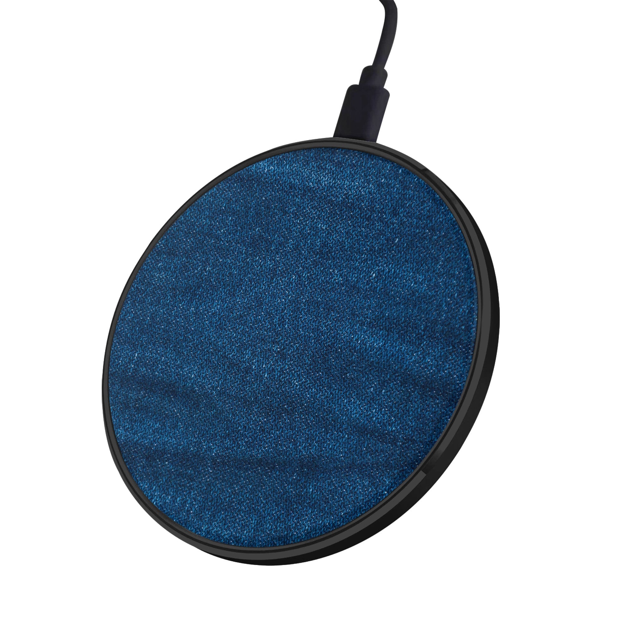 Denim Blues | Blue Jean Pattern Wireless Charging Pad in Black