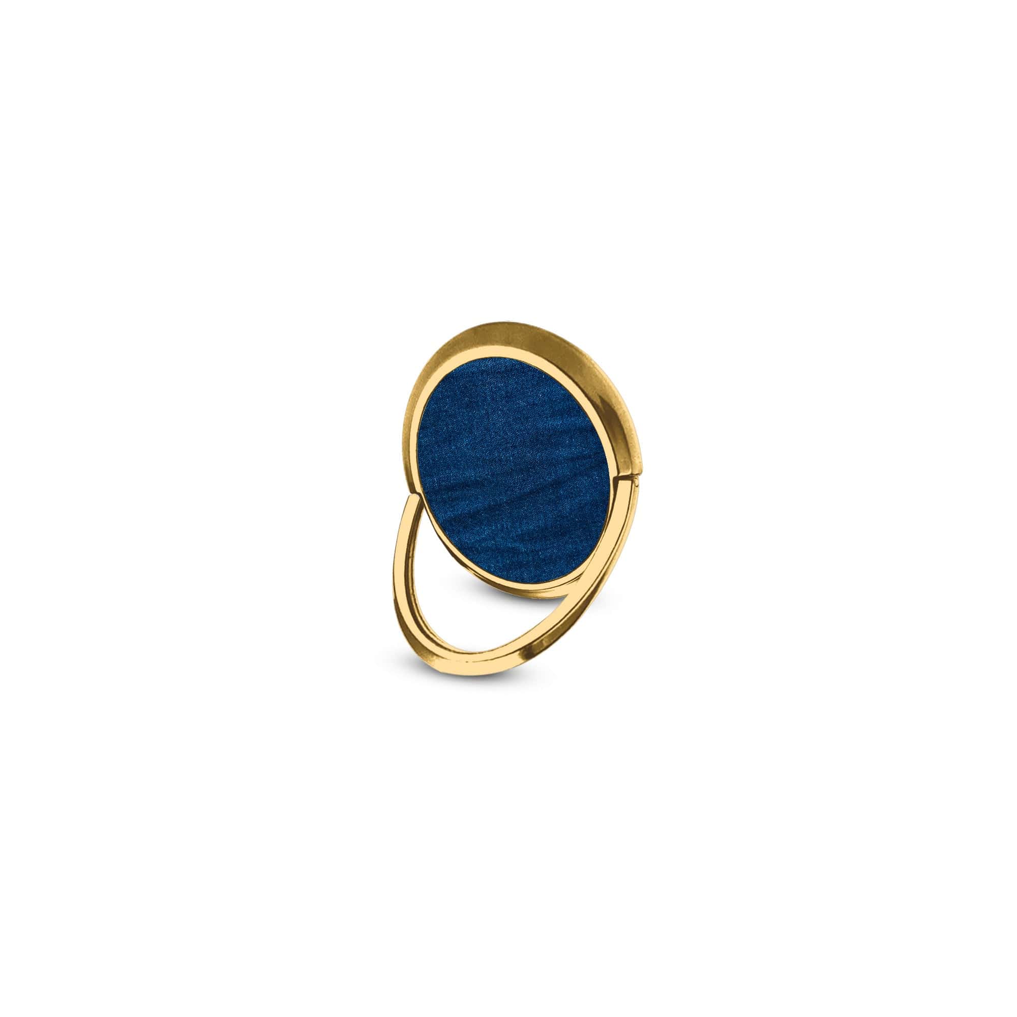 Denim Blues | Blue Jean Pattern Ring Holder in Gold