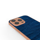 Denim Blues | Blue Jean Pattern Precious Metals Case in Rose Gold