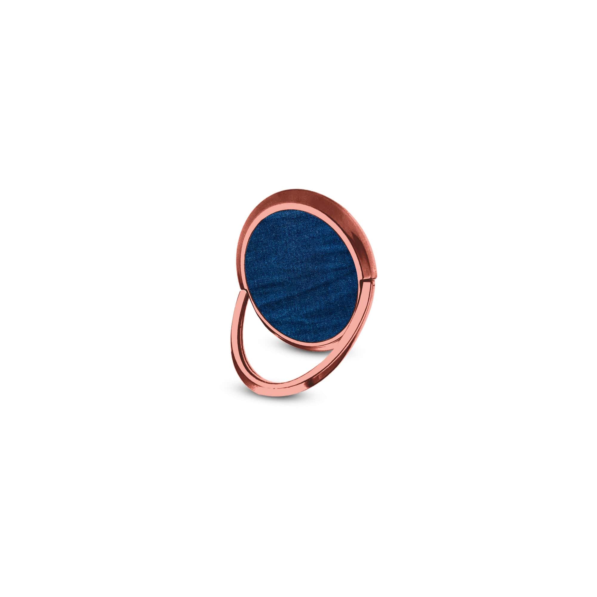 Denim Blues | Blue Jean Pattern Ring Holder in Rose Gold