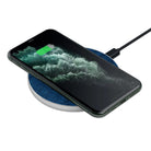 Denim Blues | Blue Jean Pattern Wireless Charging Pad in Silver