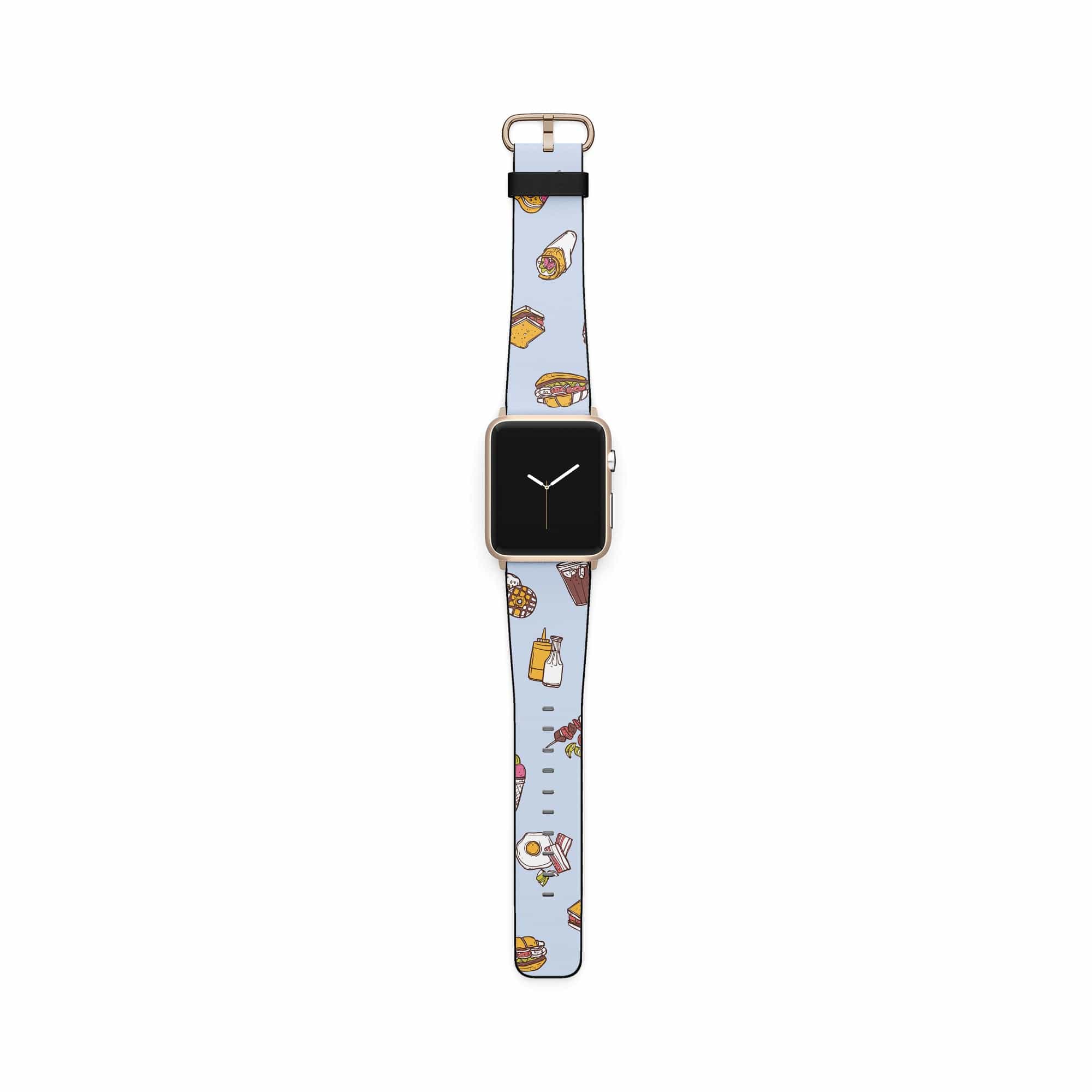 F My Diet | Junk Food Apple Watch Band for 38/40/41 mm Watch in Gold