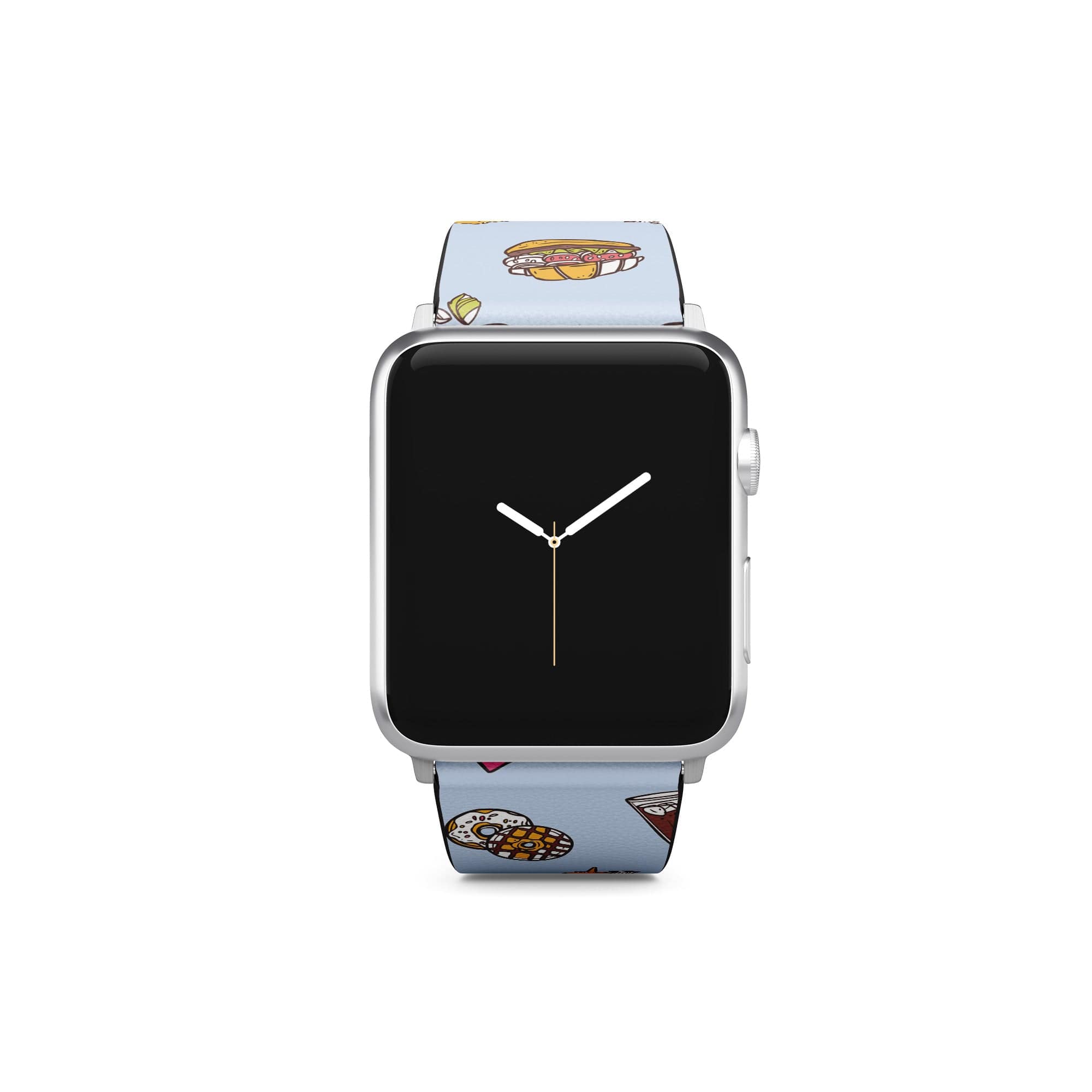 F My Diet | Junk Food Apple Watch Band for 38/40/41 mm Watch in Silver