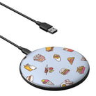 F My Diet | Junk Food Wireless Charging Pad in Black