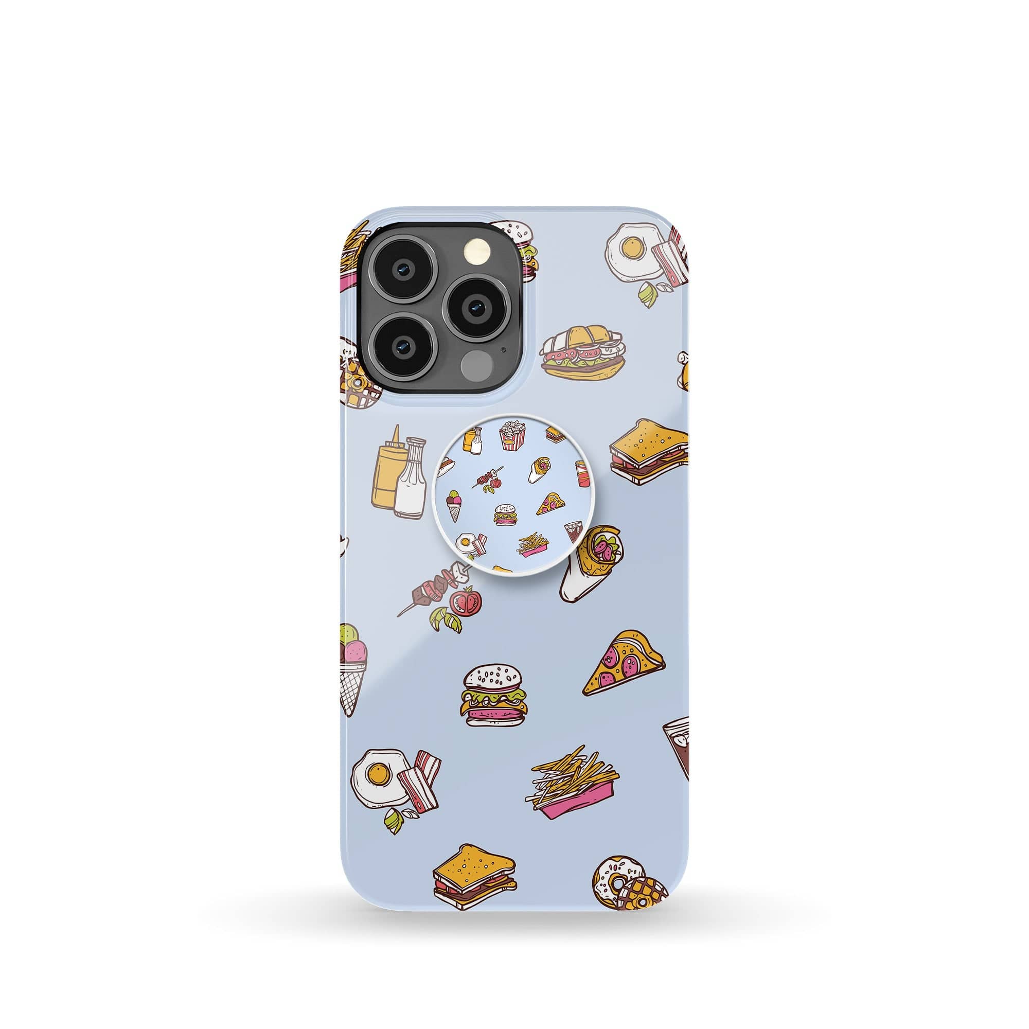 F My Diet | Junk Food Foldable Phone Grip in White