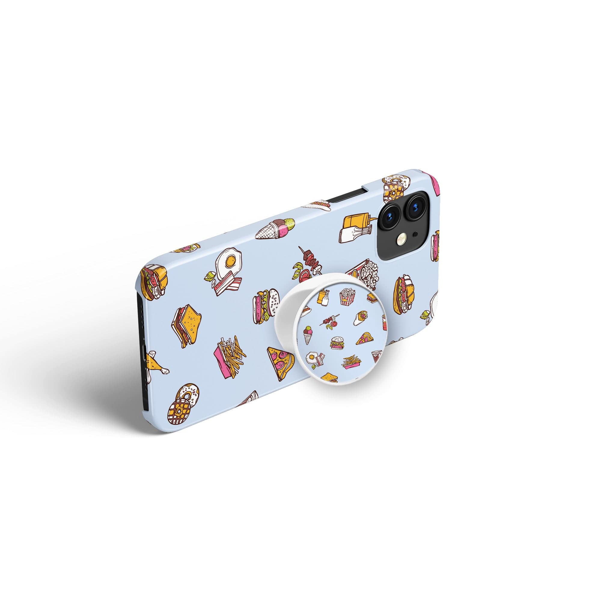 F My Diet | Junk Food Foldable Phone Grip in White