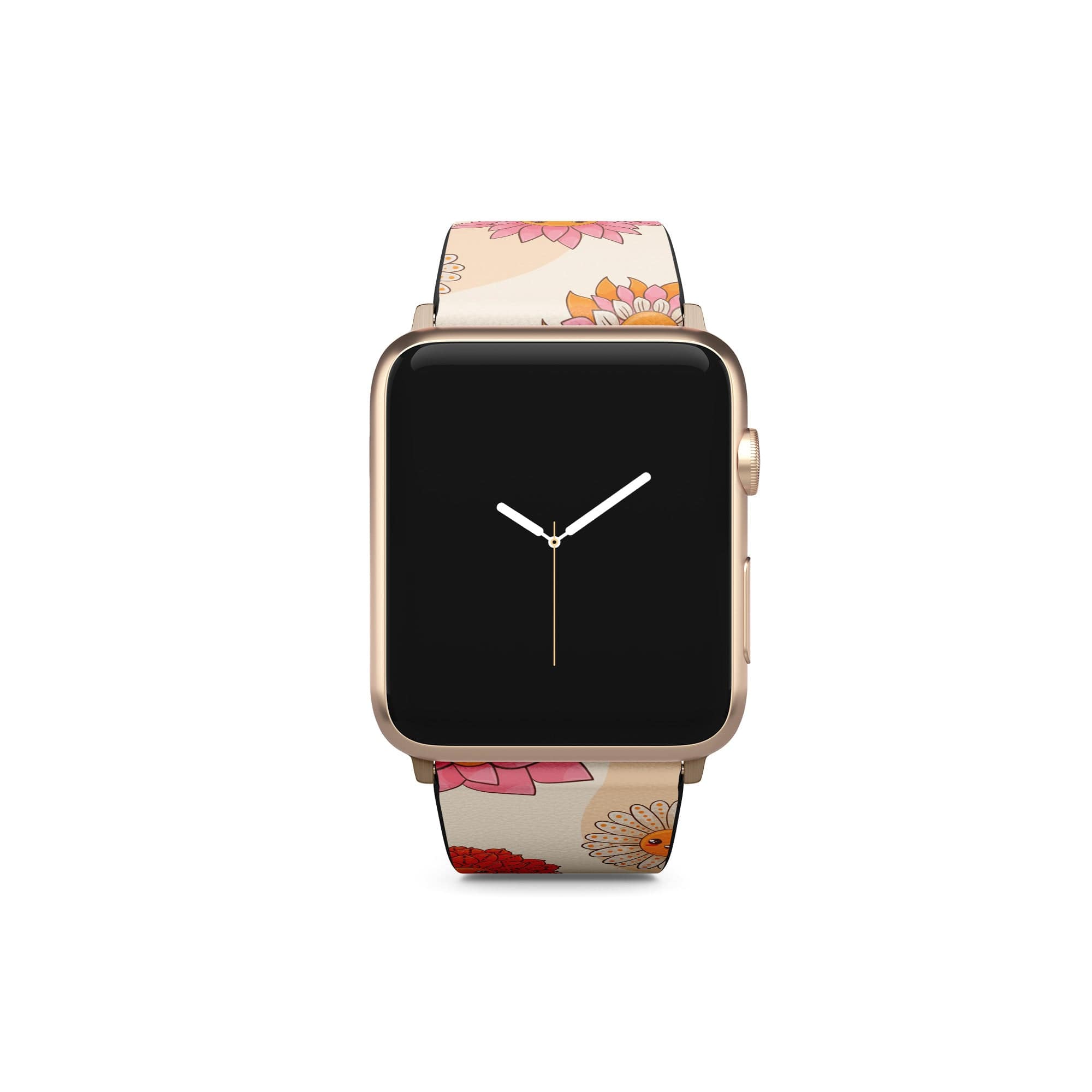 Far Out | Floral Smiley Face Apple Watch Band for 38/40/41 mm Watch in Gold