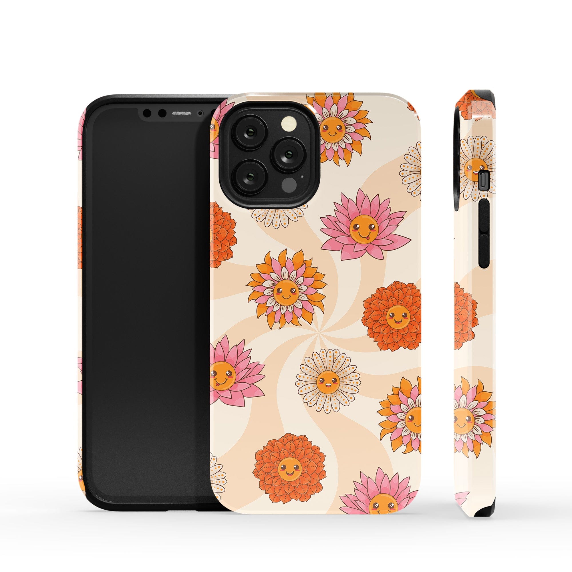 Far Out | Floral Smiley Face Case Clear for iPhone SE (2022 & 2022)