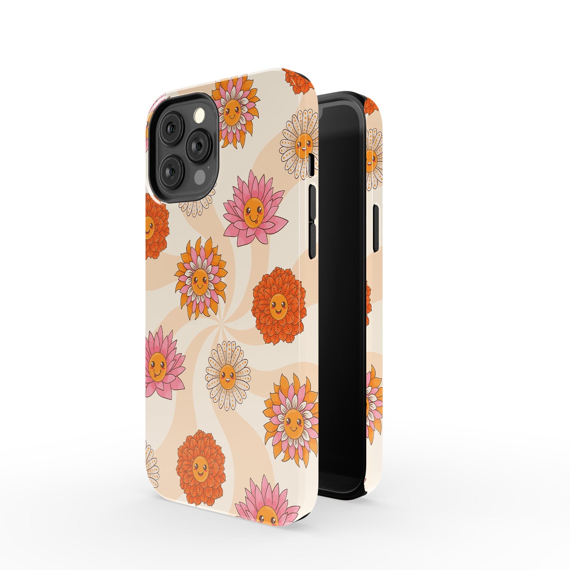 Far Out | Floral Smiley Face Case Clear for iPhone XS Max