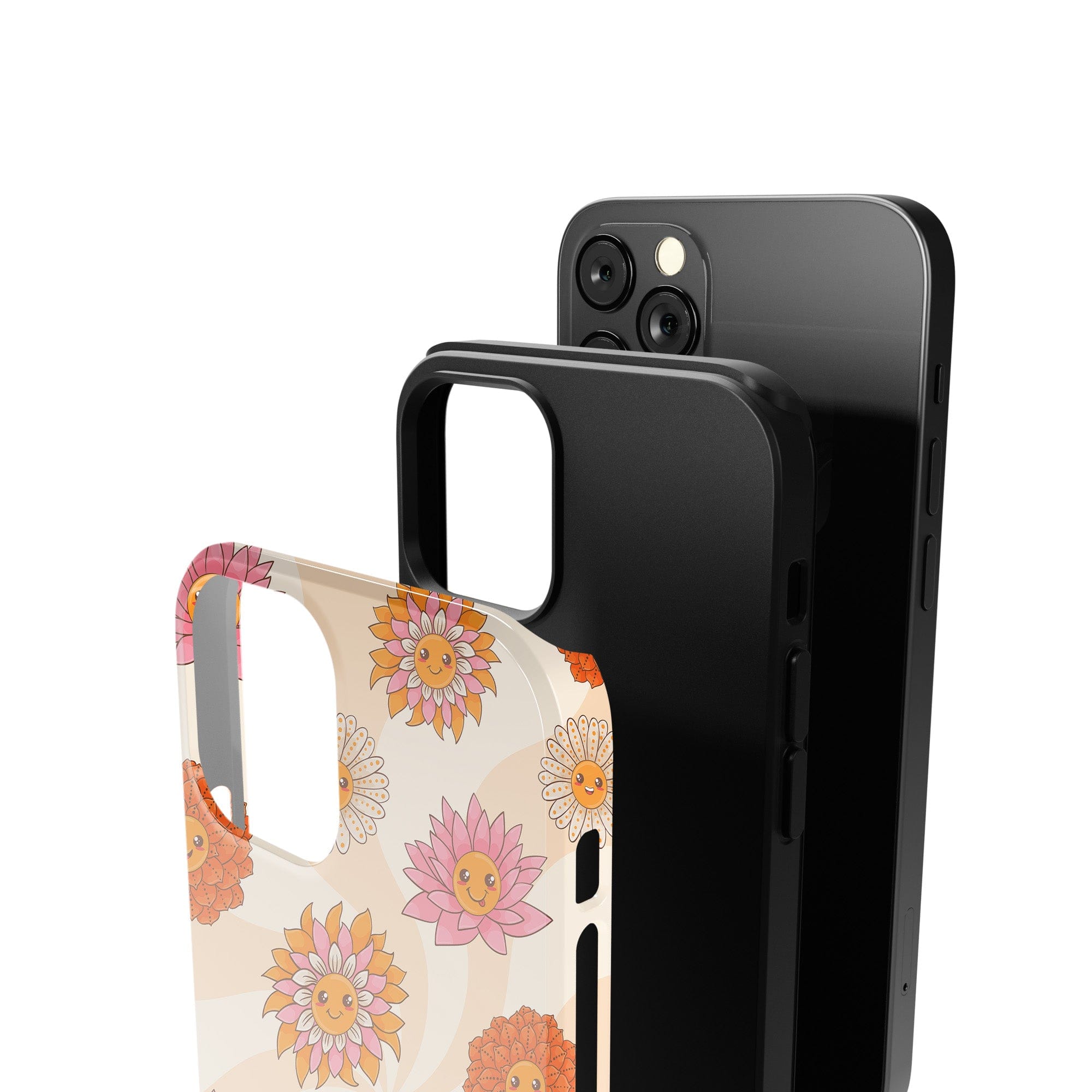 Far Out | Floral Smiley Face Case Clear for iPhone X/XS