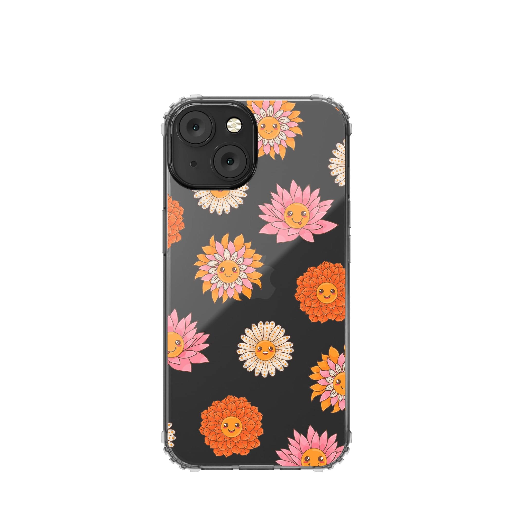 Far Out | Floral Smiley Face Case Clear for iPhone 12 Mini