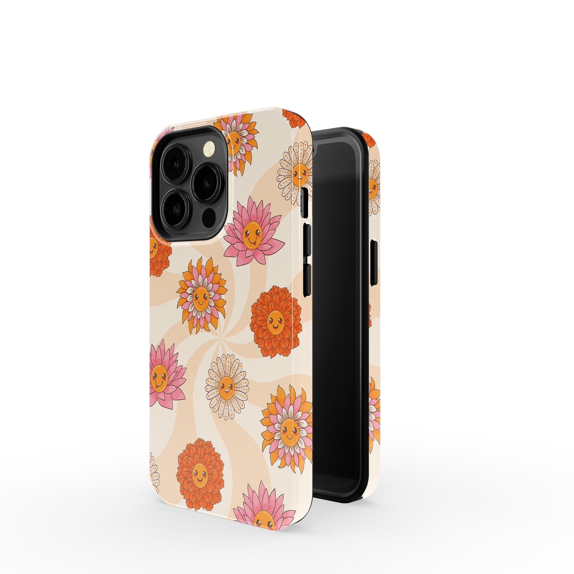 Far Out | Floral Smiley Face Case Clear for iPhone 12 Pro Max