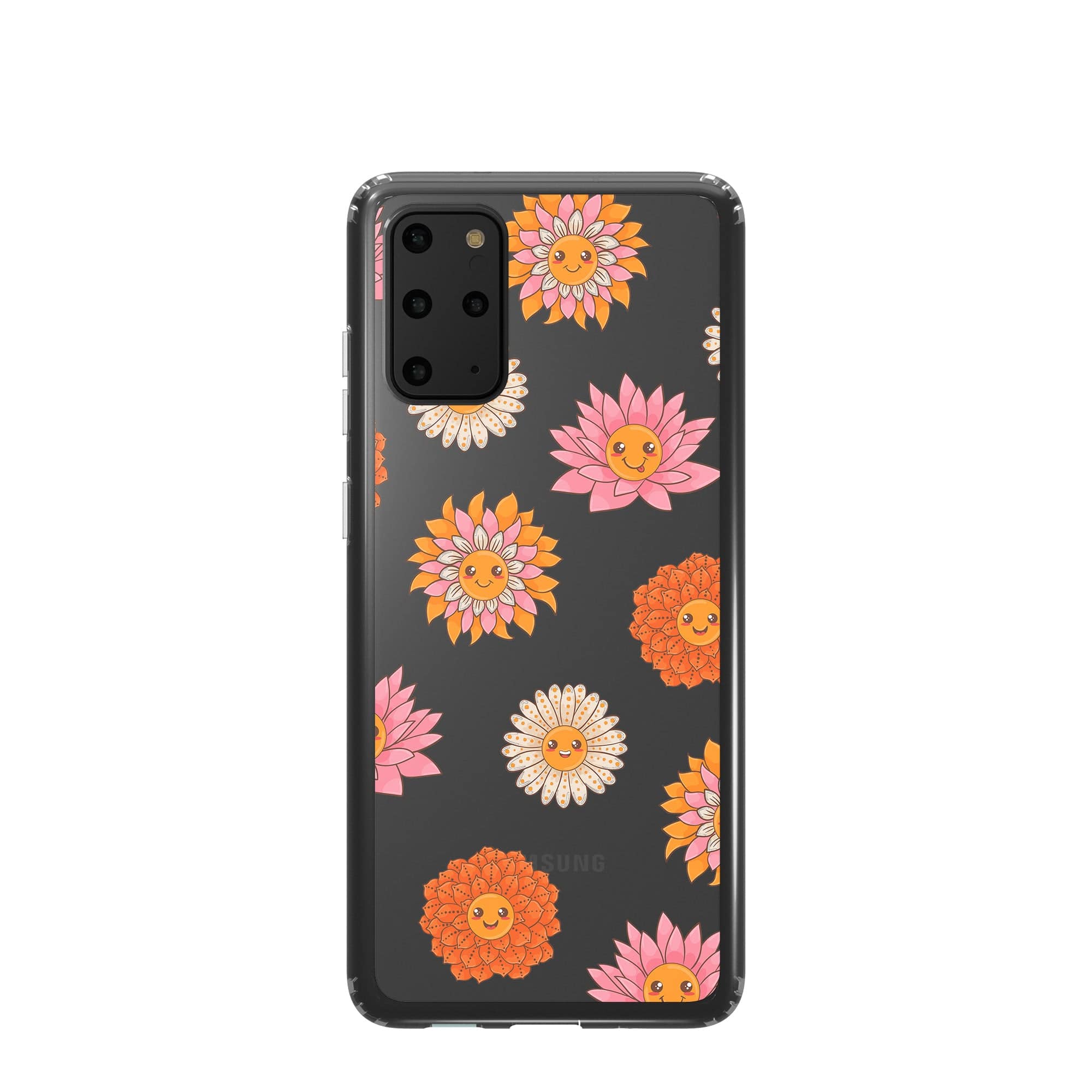 Far Out | Floral Smiley Face Samsung Case Clear for Galaxy S20 Plus