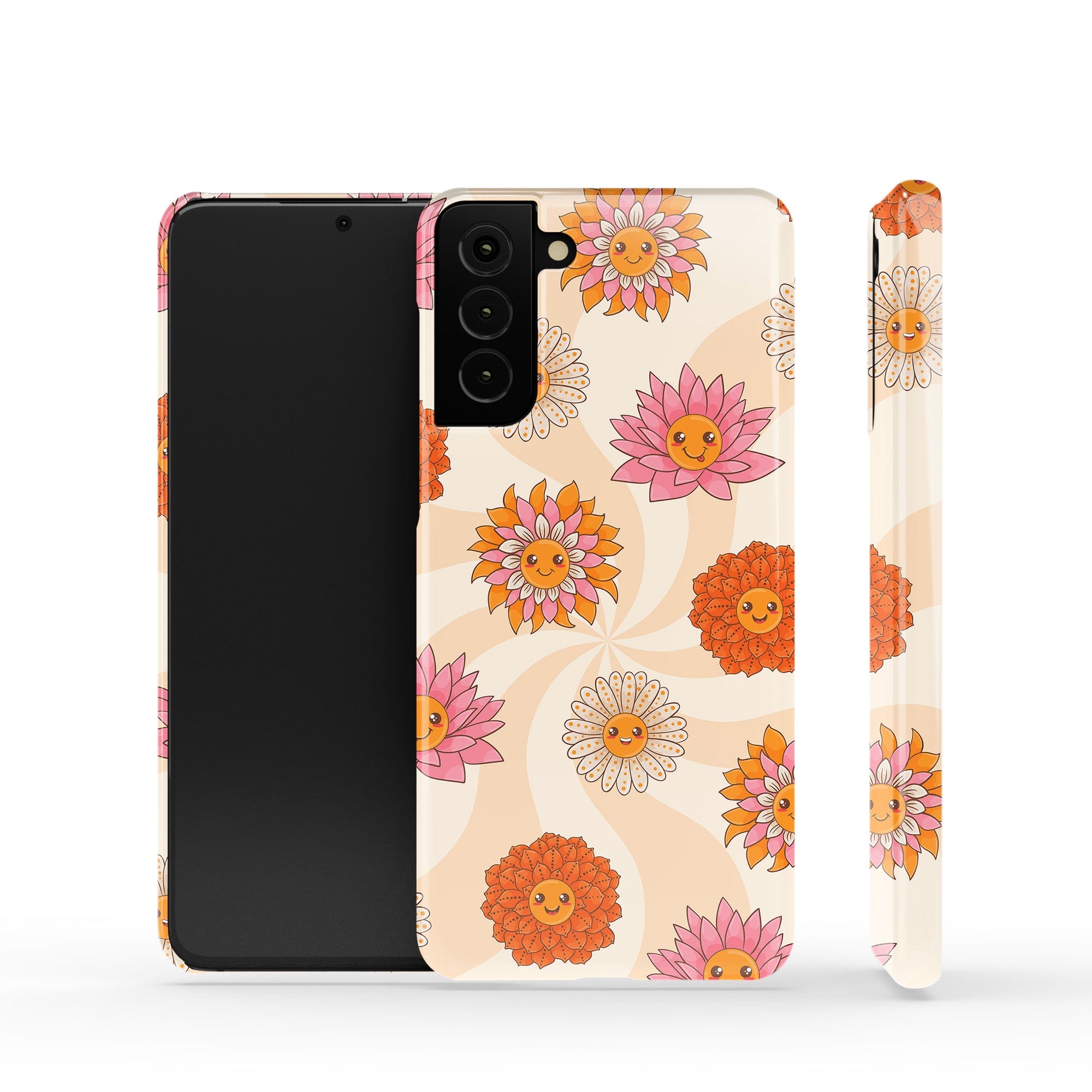 Far Out | Floral Smiley Face Samsung Case Slim for Galaxy S21 Plus