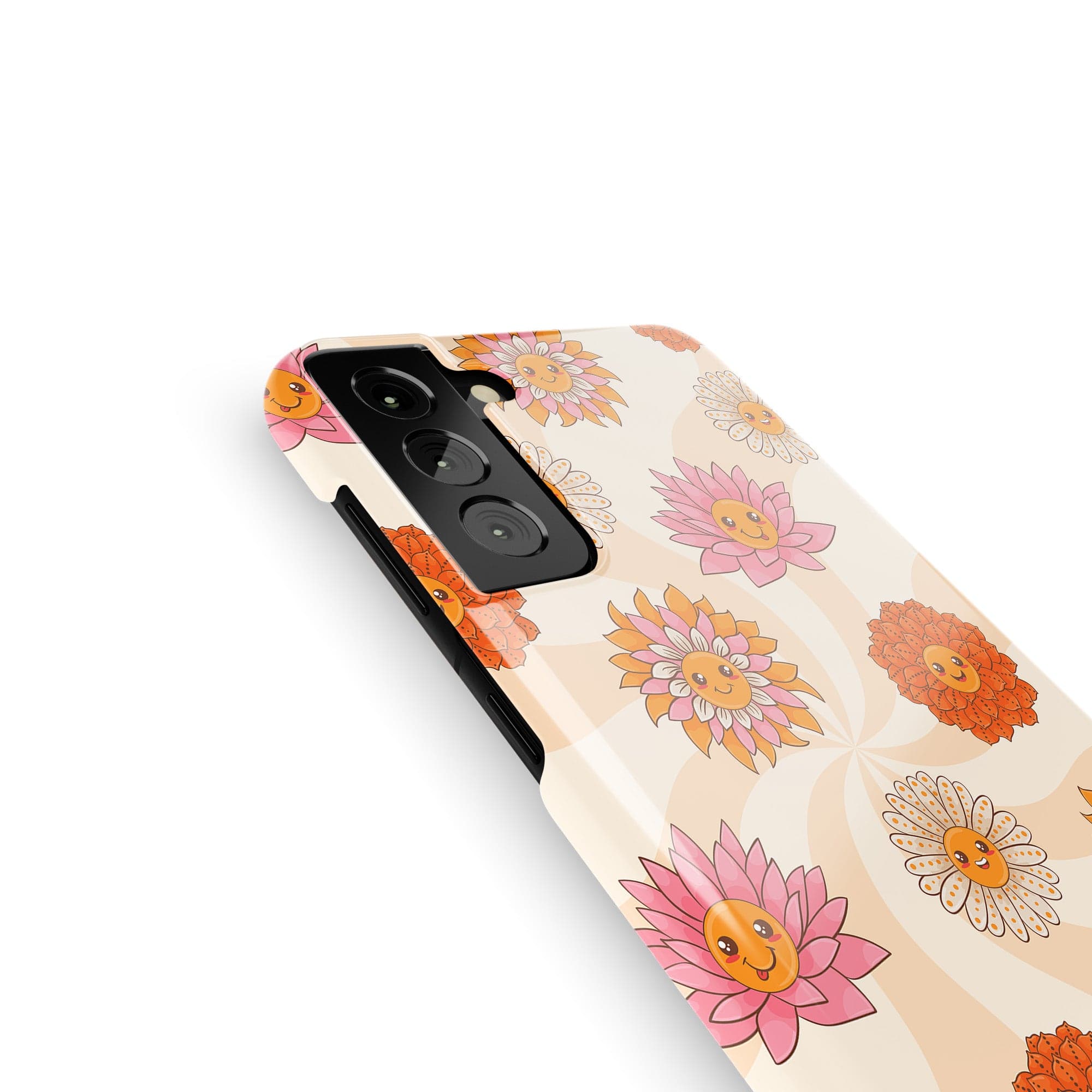 Far Out | Floral Smiley Face Samsung Case Slim for Galaxy S21 Plus