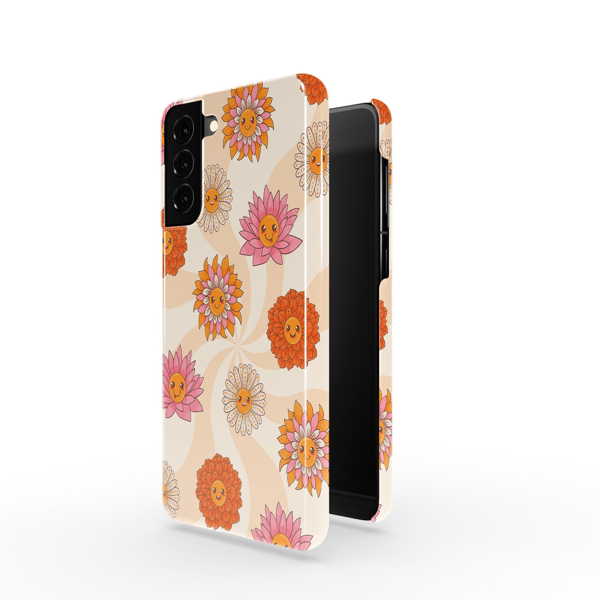 Far Out | Floral Smiley Face Samsung Case Slim for Galaxy S21 Plus