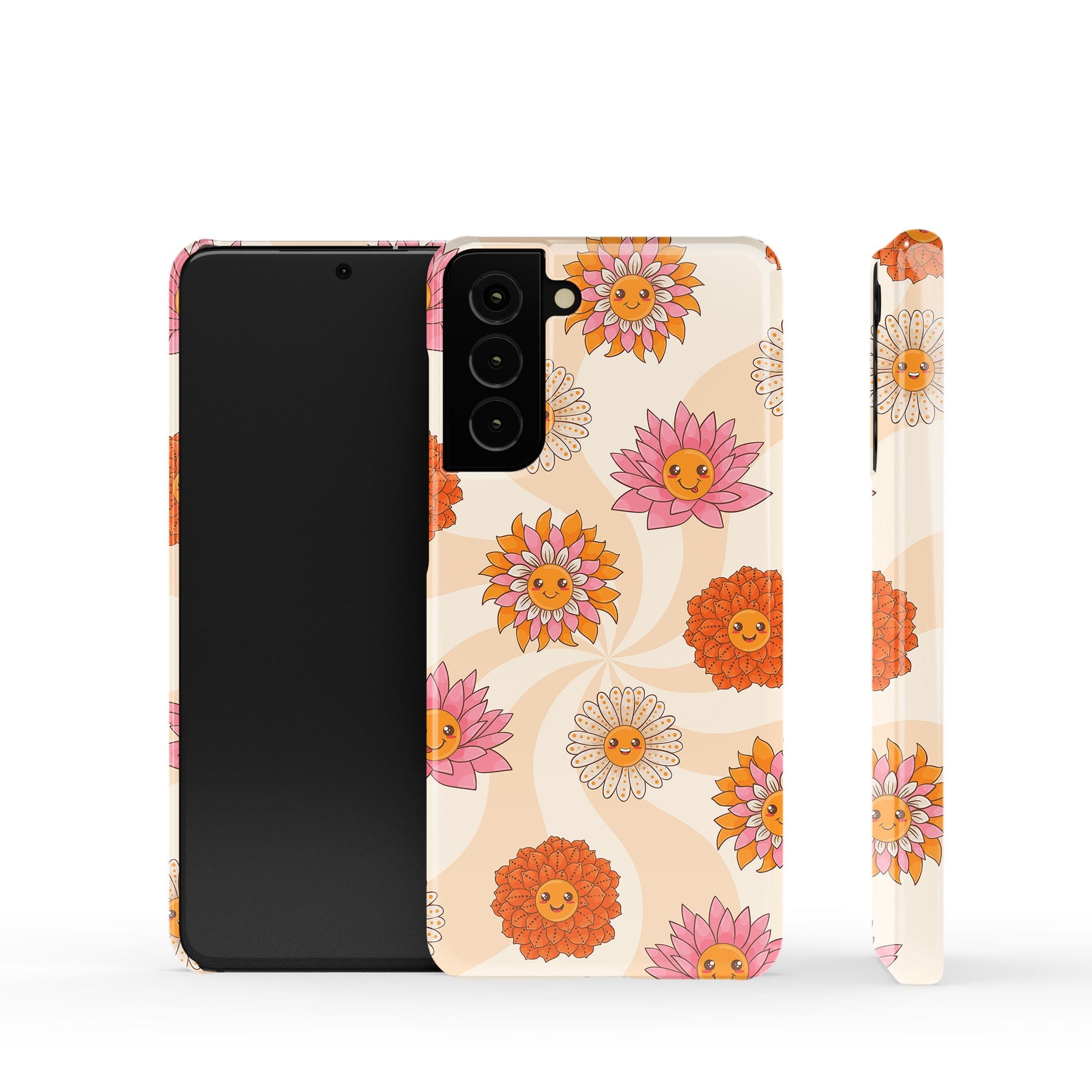 Far Out | Floral Smiley Face Samsung Case Slim for Galaxy S21 