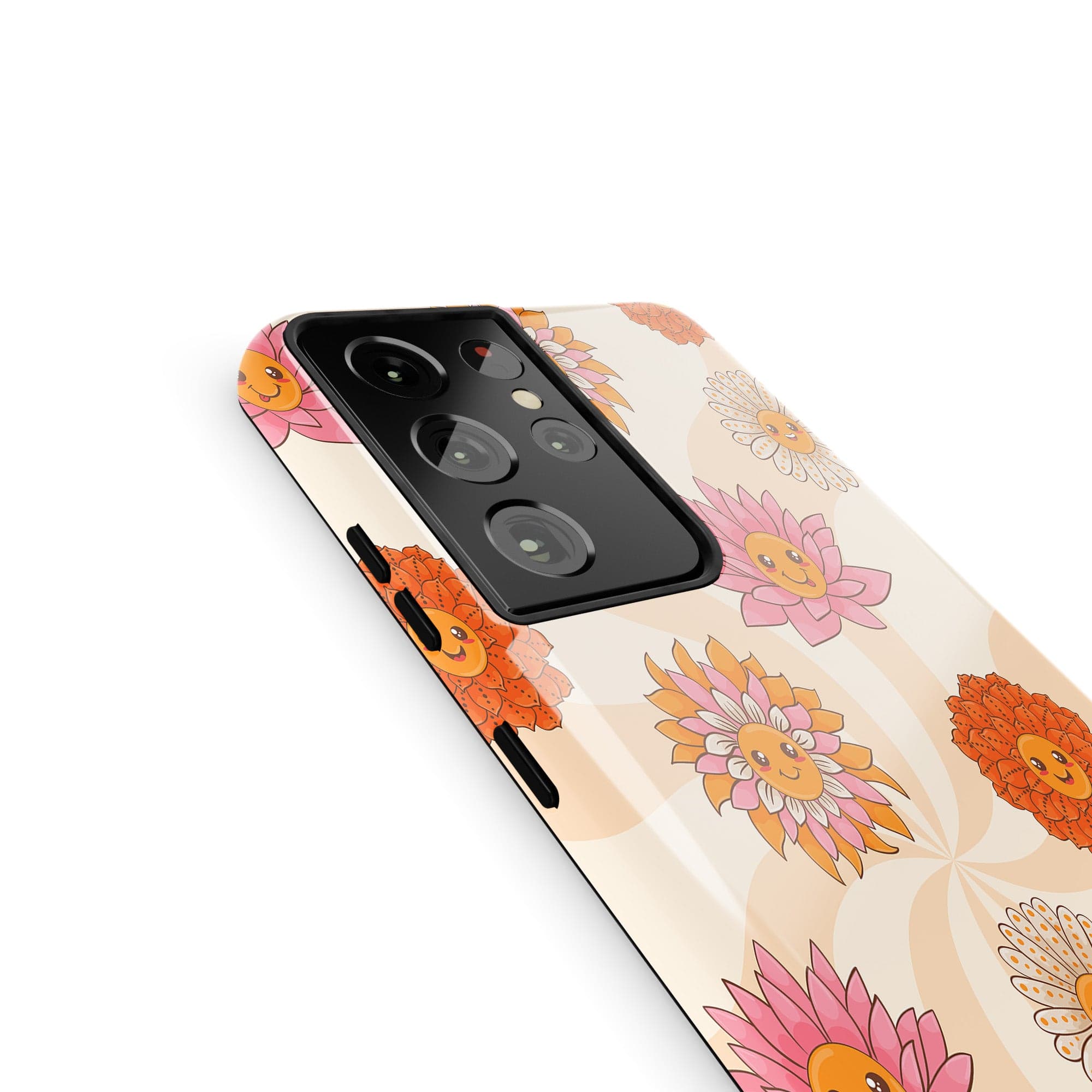 Far Out | Floral Smiley Face Samsung Case Tough for Galaxy S21 Ultra