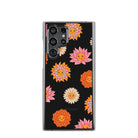 Far Out | Floral Smiley Face Samsung Case Clear for Galaxy S22 Ultra