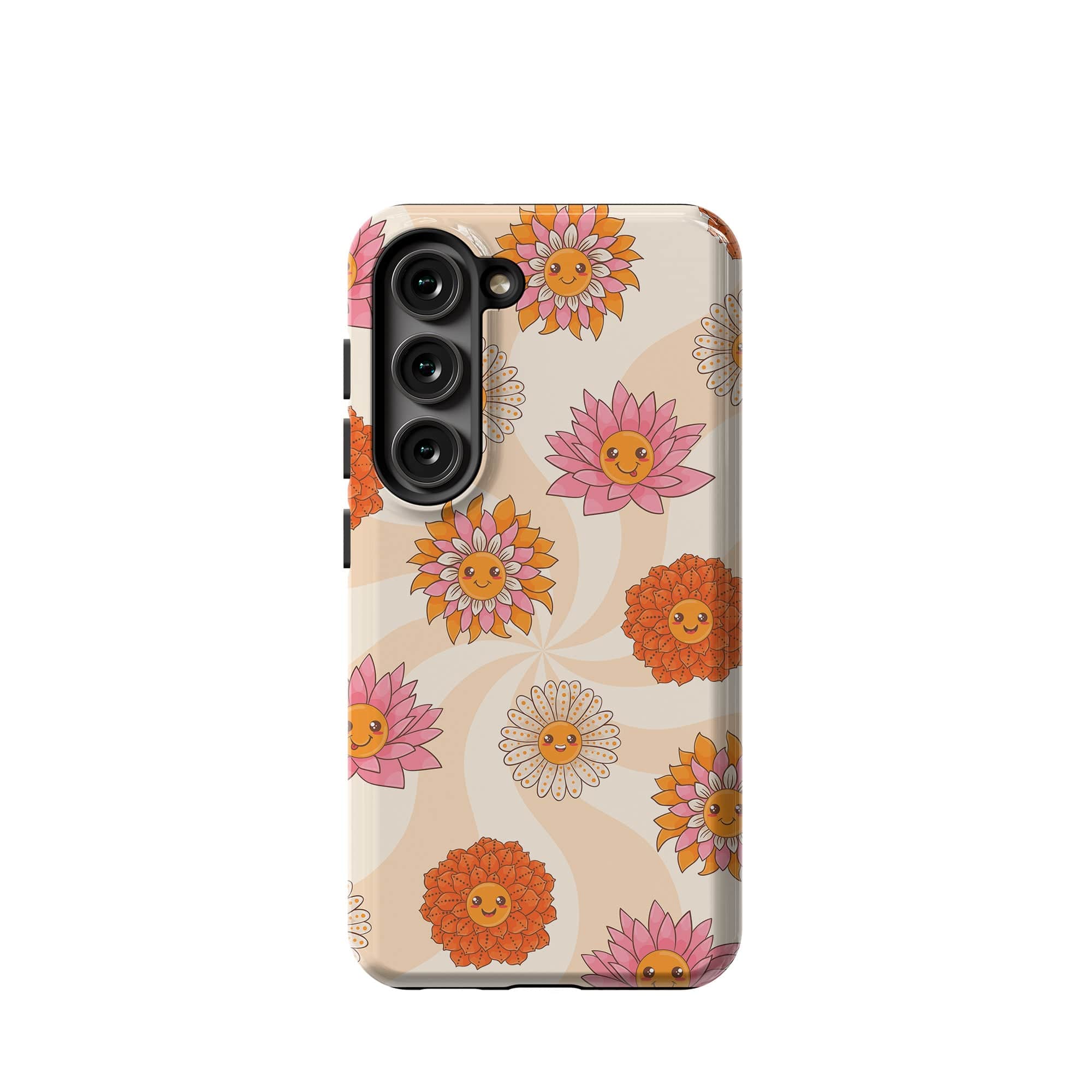 Far Out | Floral Smiley Face Samsung Case Tough for Galaxy S23 Ultra