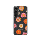 Far Out | Floral Smiley Face Samsung Case Clear for Galaxy S24