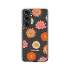 Far Out | Floral Smiley Face Samsung Case Clear for Galaxy S24 Plus