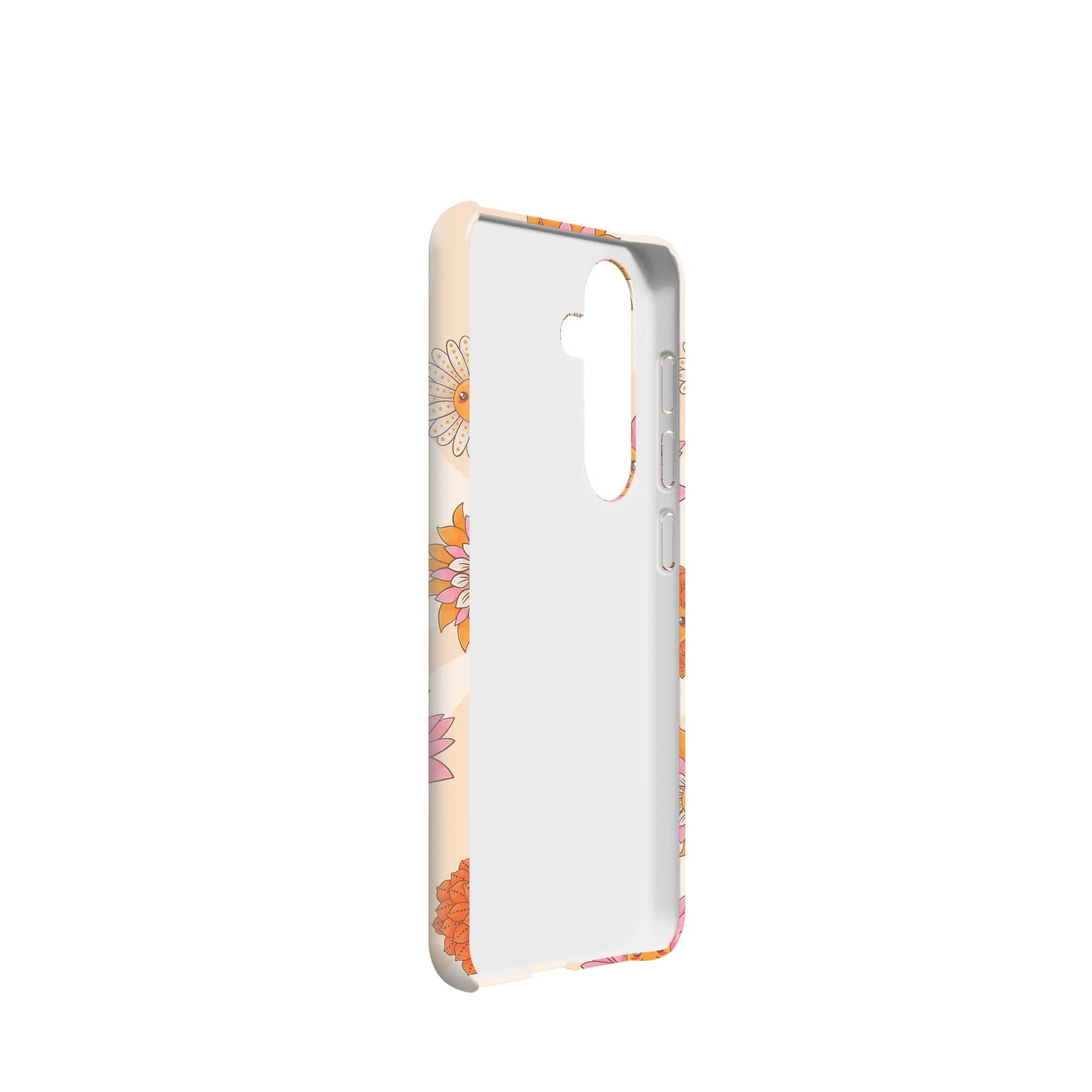 Far Out | Floral Smiley Face Samsung Case Slim for Galaxy S24