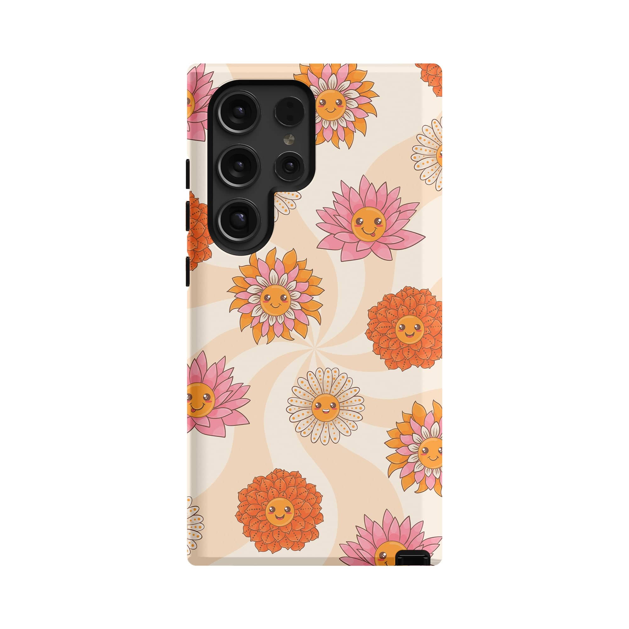 Far Out | Floral Smiley Face Samsung Case Tough for Galaxy S24 Ultra