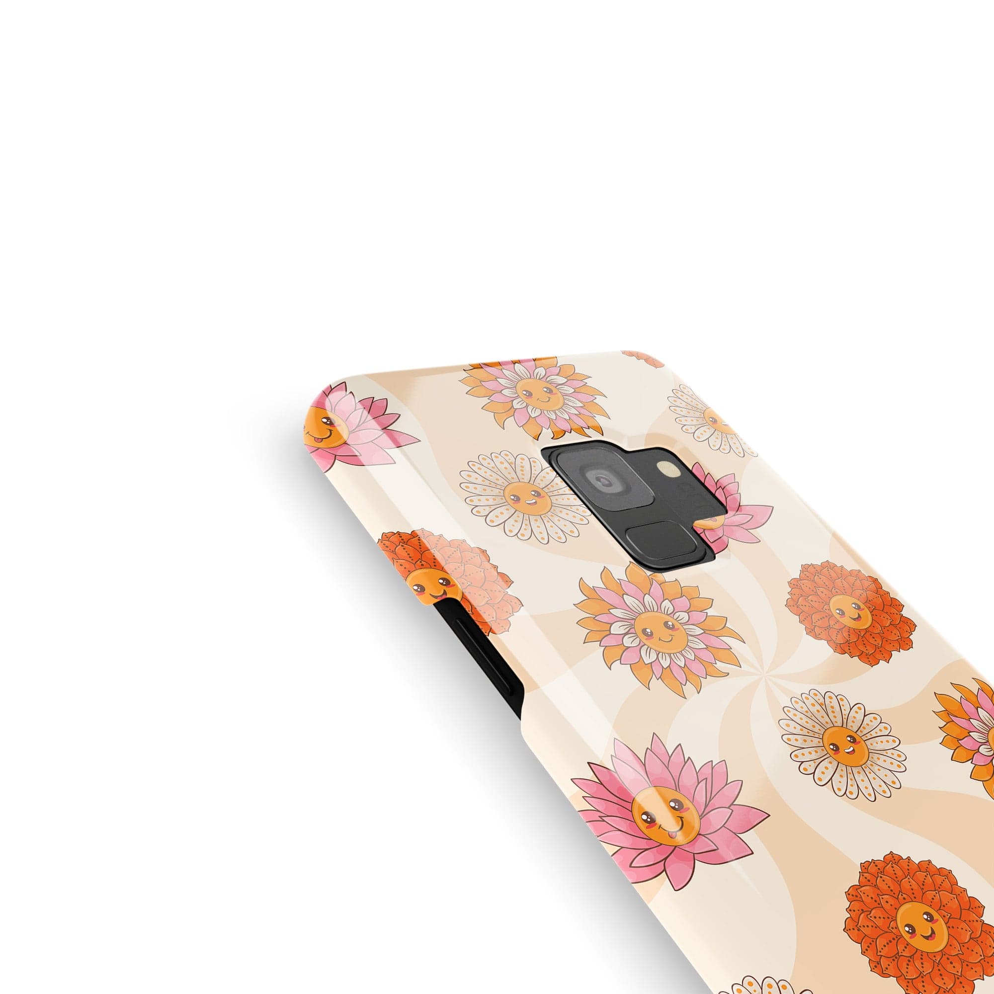 Far Out | Floral Smiley Face Samsung Case Slim for Galaxy S9 