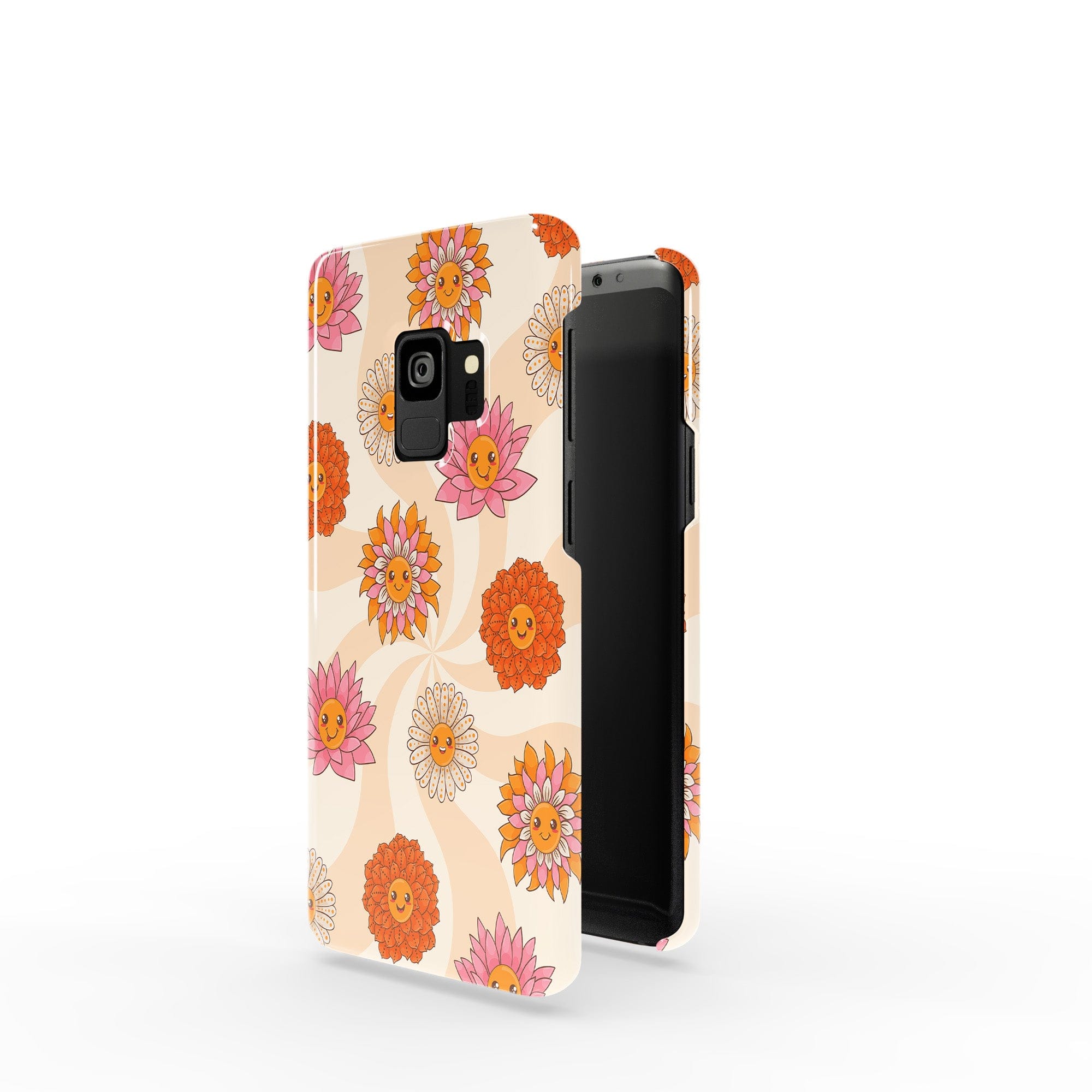 Far Out | Floral Smiley Face Samsung Case Slim for Galaxy S9 