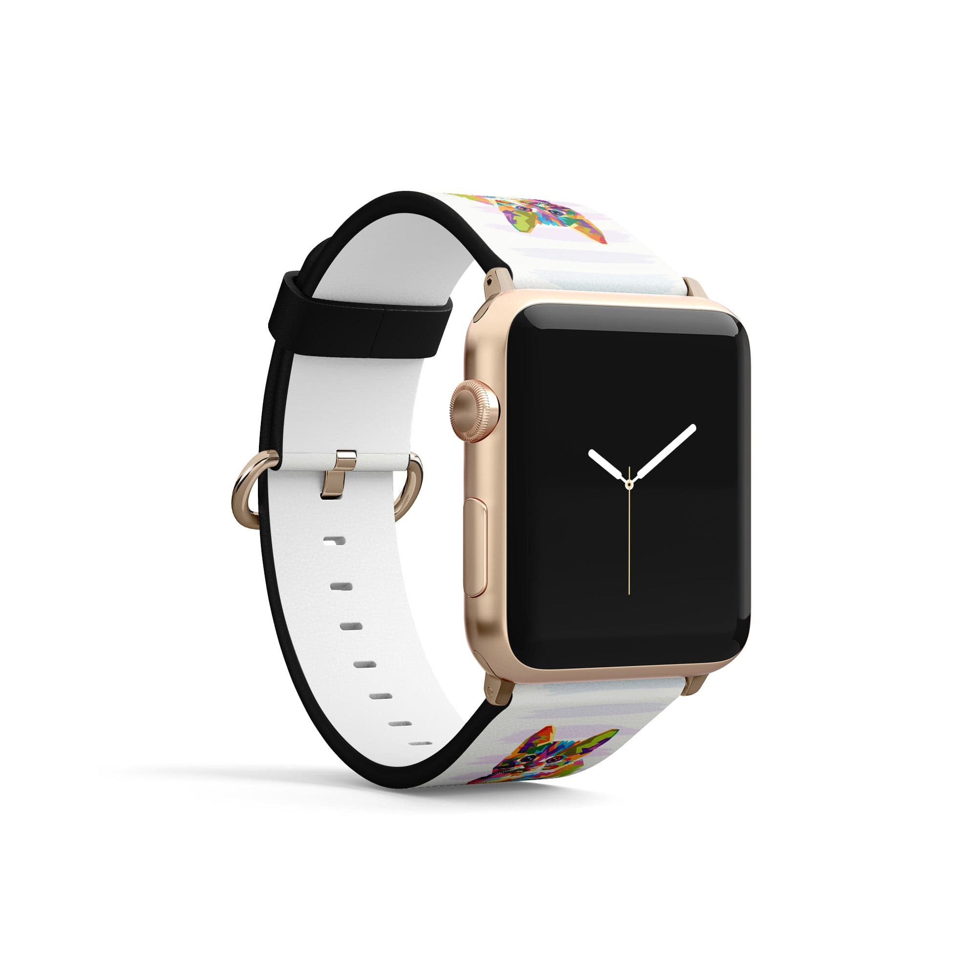 Fractal Canvas | Abstract Cat Apple Watch Band for 38/40/41 mm Watch in Gold