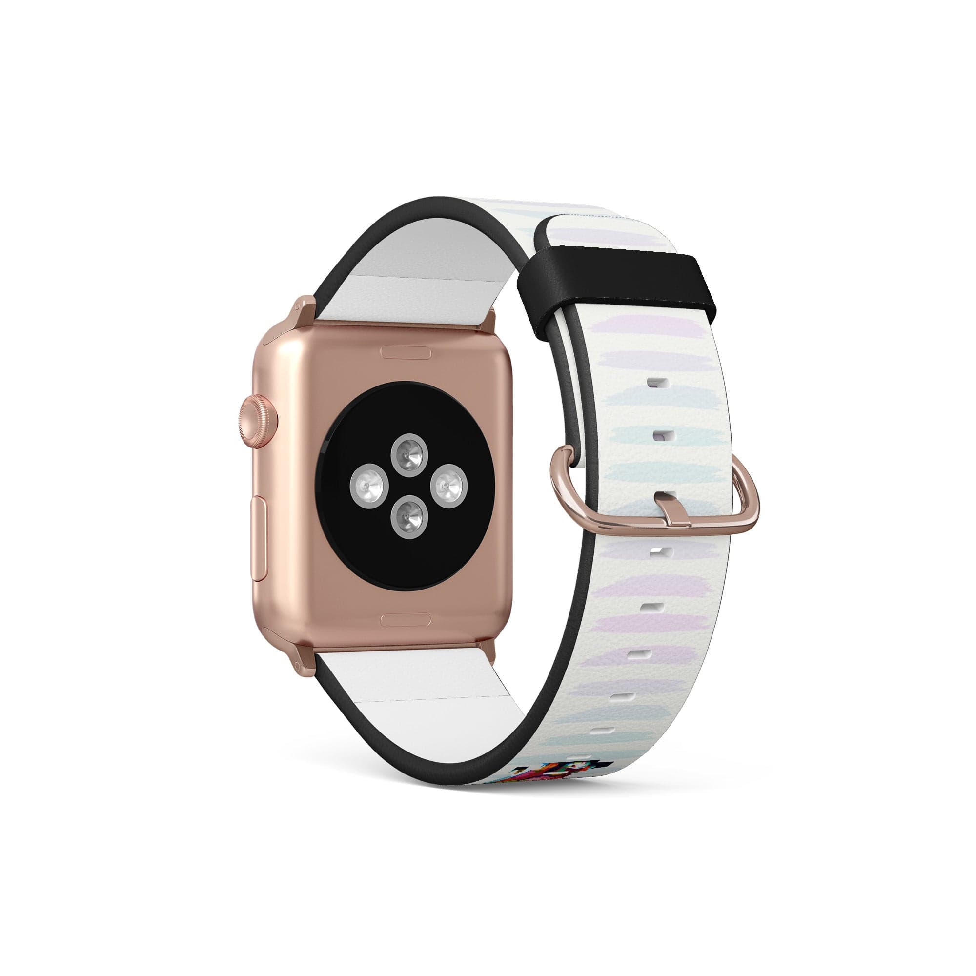 Fractal Canvas | Abstract Cat Apple Watch Band for 38/40/41 mm Watch in Rose Gold