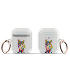 Fractal Canvas | Abstract Cat Apple AirPods Case for AirPods 1&2 Rose Gold