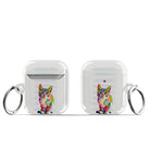 Fractal Canvas | Abstract Cat Apple AirPods Case for AirPods 1&2 Silver